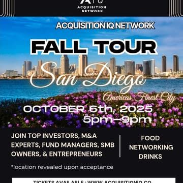 Cover Image for Acquisition IQ Fall Tour / San Diego