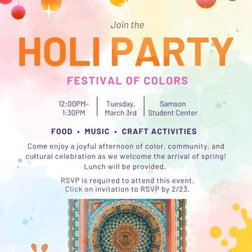 Cover Image for Holi Party: Festival of Colors