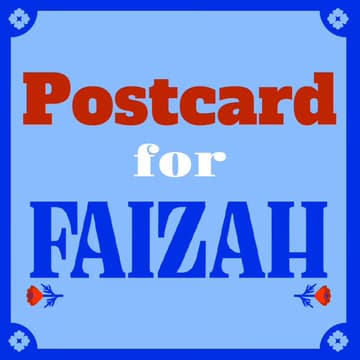 Cover Image for Postcard for Faizah