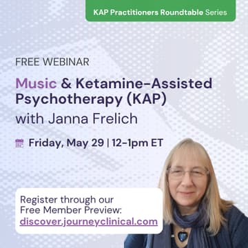 Cover Image for Music & Ketamine-Assisted Psychotherapy (KAP) - Practitioners Roundtable Series