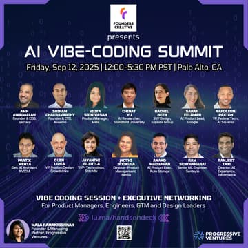 Cover Image for AI Vibe Coding Summit: Engineers, PMs, Designers