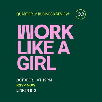 Cover Image for Q3 QBR: Work Like a Girl
