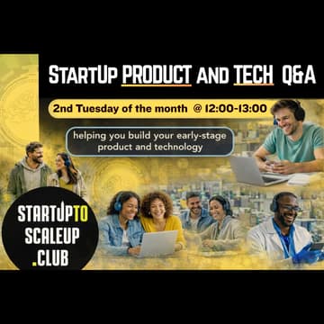 Cover Image for StartUp PRODUCT and TECH Q&A 180