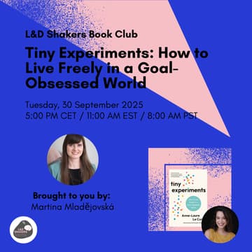 Cover Image for L&D Shakers Bookclub: Tiny Experiments