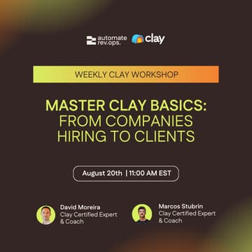 Cover Image for Weekly Clay Workshop: From Companies Hiring to Clients