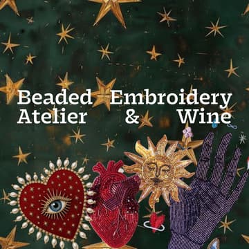 Cover Image for Amsterdam | The Art of Connection: A Beaded Embroidery Atelier with wine