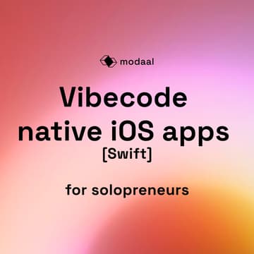 Cover Image for Vibecoding native iOS apps [Swift] - live demo & Q&A for solopreneurs from ex-Meta&Uber engineer