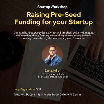 Cover Image for Startup Workshop: Raising Pre-Seed Funding for your Startup