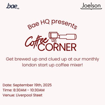 Cover Image for Bae HQ: Startup Coffee Corner with Joelson