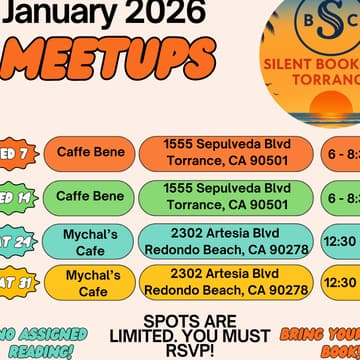Cover Image for *RSVP REQUIRED* Silent Book Club Torrance @ Mychal's Cafe 1/24