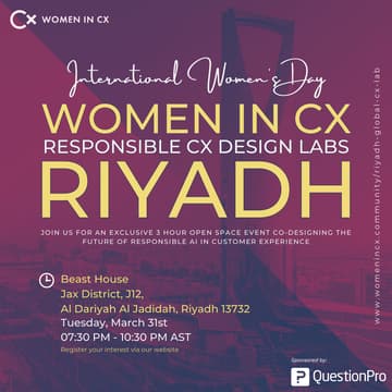 Cover Image for WiCX Riyadh | International Women’s Day 2026, Global CX Lab