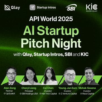 Cover Image for API World 2025 - AI Startup Pitch Night with Qlay, Startup Intros, SBI & KIC