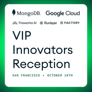 Cover Image for VIP Innovators Reception with MongoDB & Google Cloud