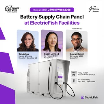 Cover Image for Battery Supply Chain Panel at ElectricFish Facilities