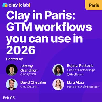 Cover Image for Clay in Paris: GTM workflows you can use in 2026