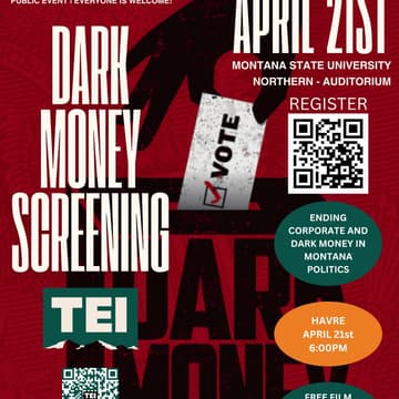 Cover Image for [HOLD] Dark Money Screening - Havre, MT