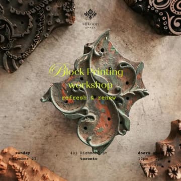 Cover Image for Block Printing Workshop - Refresh & Renew