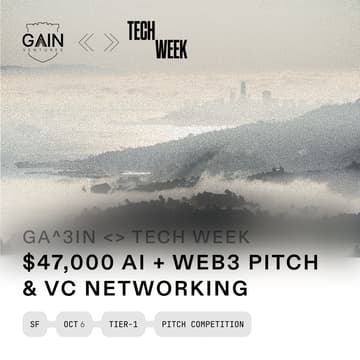 Cover Image for ๐ #42 | $47,000* Pitch by Ga^3in VC x Boosty Labs at Tech Week SF