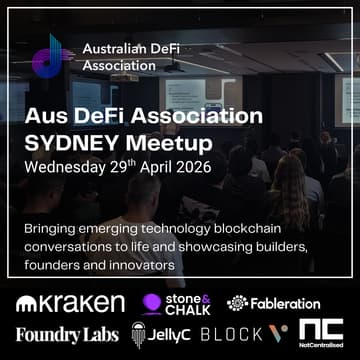 Cover Image for Aus DeFi Association (SYDNEY) - 29th April 2026