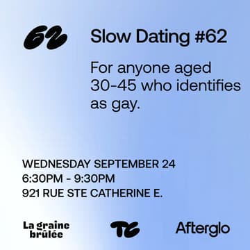 Cover Image for Slow Dating #62 (Gay 30-45) 💙