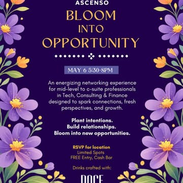 Cover Image for Bloom into Opportunity: ASCENSO Spring Networking Event