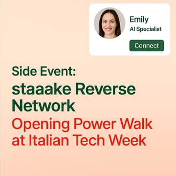 Cover Image for Side Event: staaake Reverse Network Opening AI/Tech Power Walk at Italian Tech Week