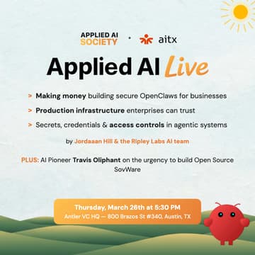 Cover Image for Applied AI Live #3: Making Money Building Secure OpenClaws for Businesses