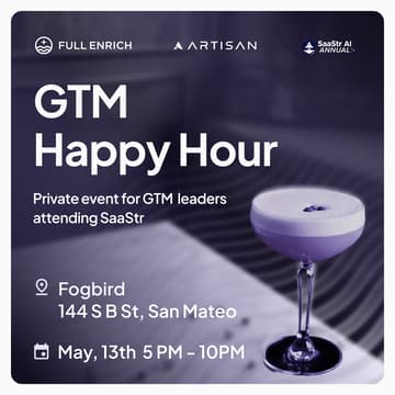 Cover Image for GTM Happy Hour - SaaStr