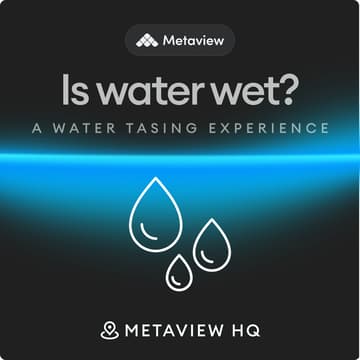 Cover Image for Is water wet? A water tasting experience by Metaview.