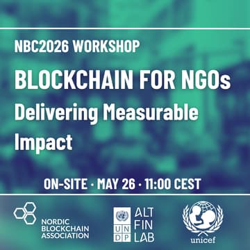 Cover Image for WORKSHOP: Blockchain for NGOs -  Delivering Measurable Impact