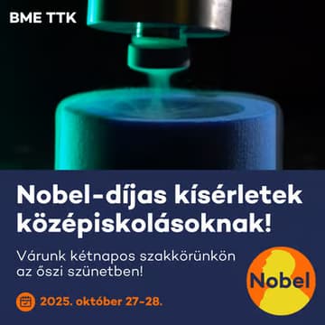 Cover Image for Nobel-díjas kísérletek 2025 - regisztráció a kétnapos alkalomra (október 27-28.)