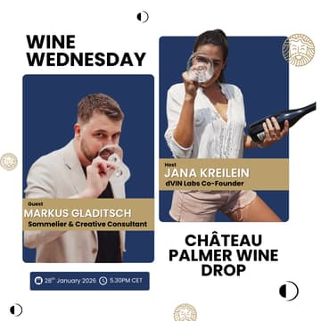 Cover Image for 🍷 Wine Wednesday - Château Palmer with Markus Gladitsch 🍇
