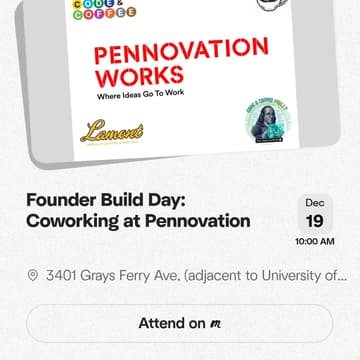Cover Image for Founder Build Day: Coworking at Pennovation