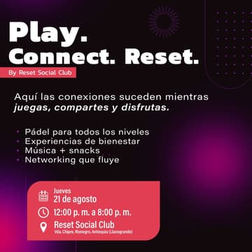Cover Image for Play. Connect. Reset. By Reset Social Club