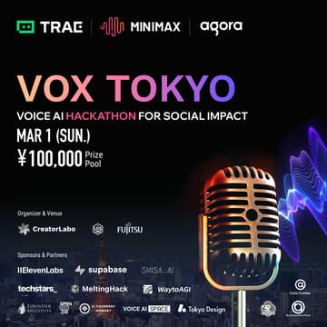 Cover Image for VOX TOKYO: Voice AI Hackathon for Social Impact