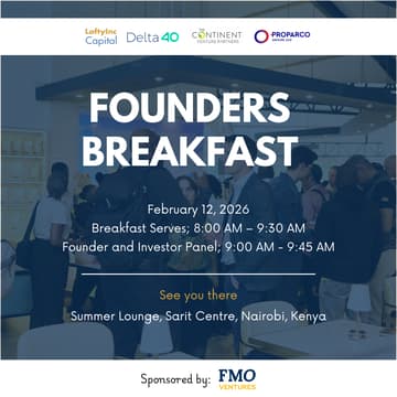 Cover Image for Founder Breakfast & Investor Panel by LoftyInc Capital, TCVP, Delta 40, FMO, and Proparco