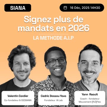 Cover Image for Webinaire immobilier – La méthode A.I.P : signer 2x plus de mandats en 2026 sans doubler votre charge mentale.