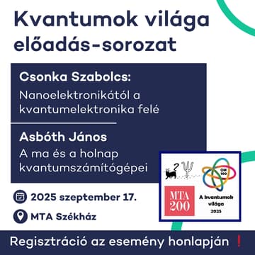Cover Image for Kvantumok világa - Csonka Szabolcs és Asbóth János előadásai