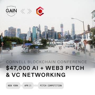 Cover Image for ๐ #38 | $47,000* Pitch by Ga^3in VC x Boosty Labs at Cornell Blockchain Conference