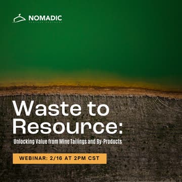 Cover Image for Waste to Resource: Unlocking Value from Mine Tailings and By-Products