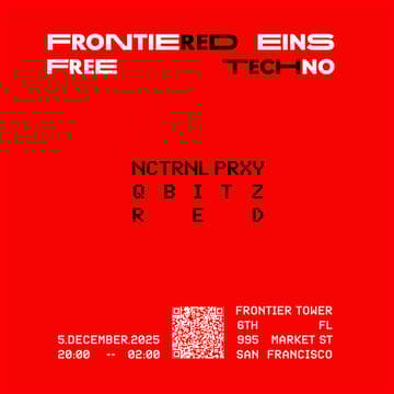 Cover Image for FRONTIERED: EINS | FREE TECHNO - Open Registration