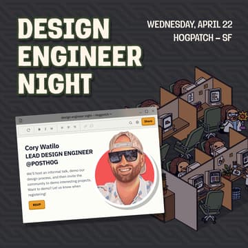 Cover Image for Design Engineer Night w/ PostHog and Rivet