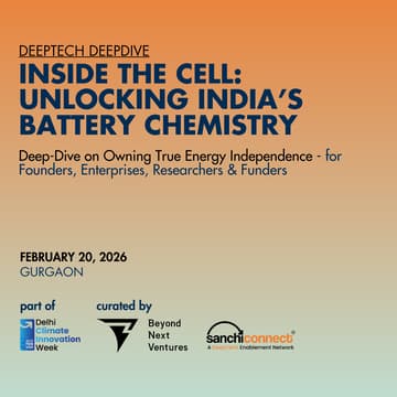 Cover Image for Inside the Cell: Unlocking India’s Battery Chemistry • @DCIW 2026 • Feb 20 • Delhi-NCR