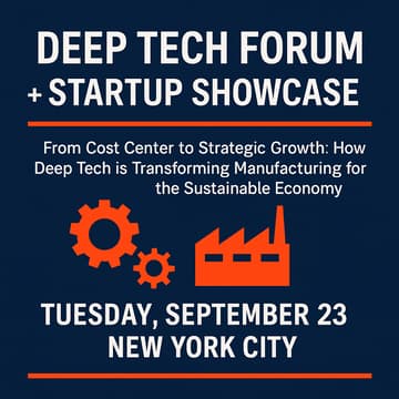 Cover Image for Deep Tech Forum + Startup Showcase in NYC