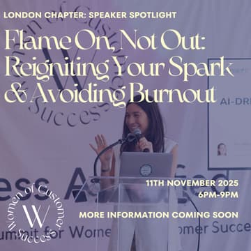 Cover Image for Women of Customer Success London: Flame On, Not Out: Reigniting Your Spark & Avoiding Burnout