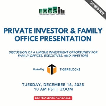 Cover Image for December 16: Private Investor & Family Office Presentation