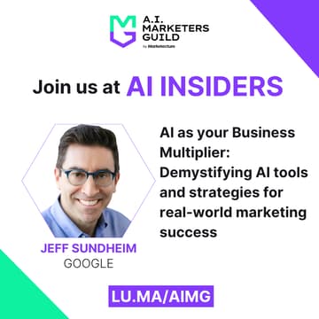 Cover Image for AI Insiders with Jeff Sundheim on AI as your Business Multiplier: Demystifying AI tools and strategies for real-world marketing success