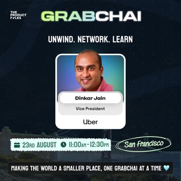 Cover Image for Steps & Startups: SF GrabChai w/ ex VP Product, Uber & Meta