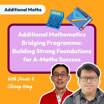 Cover Image for Mind Stretcher Additional Mathematics Bridging Programme: Building Strong Foundations for A-Maths Success | Head of Mathematics James Wong