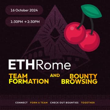 Cover Image for ETHRome Team Formation and Bounty Browsing